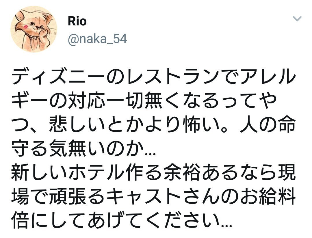 ディズニーリゾート アレルギー対応めんどいわ これからはお弁当かレトルト持って来て 大炎上www パリピにゅーす